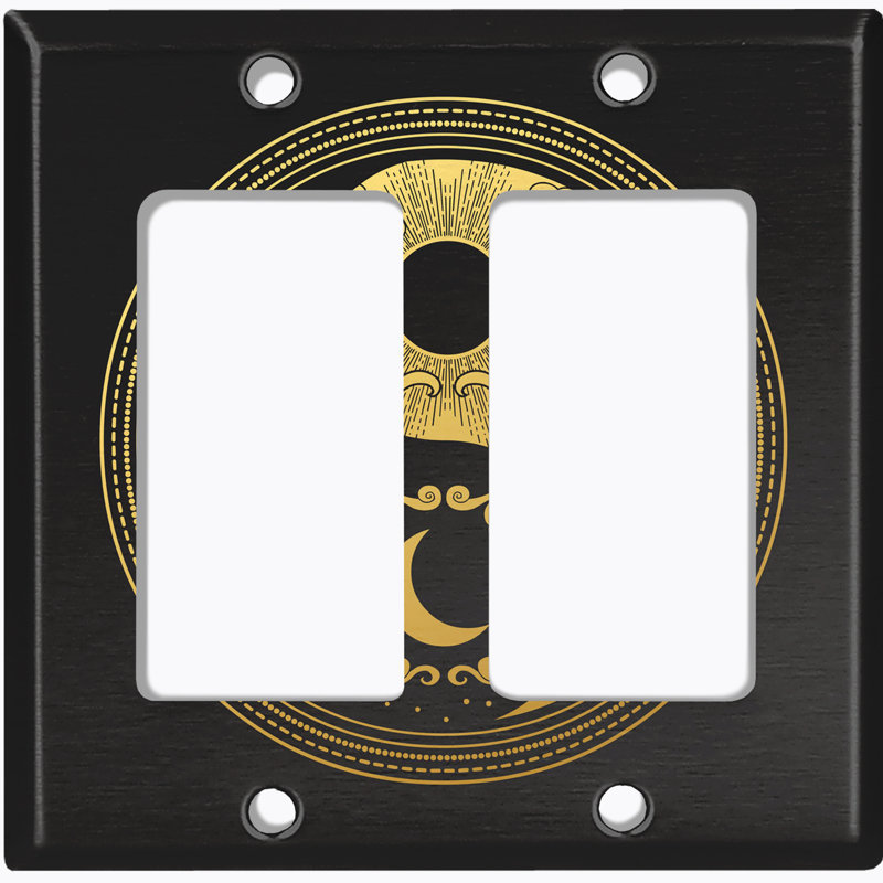 Plaque murale berçante Yin Yang Peace Sun Moon