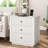 24" W x 26" H Modern Wood Fluted Front 3-Drawer Nightstand with Built-in Outlets -1629327411-1628980040