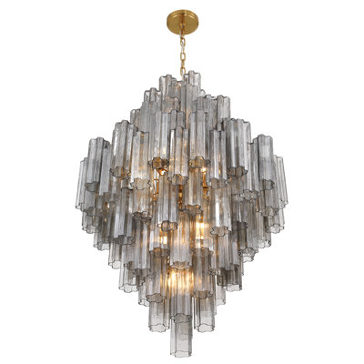 Wesham 20 Light Aged Brass Chandelier