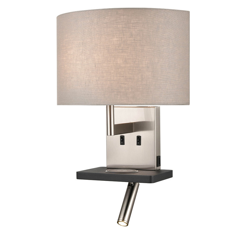 Glastenbury LED Armed Sconce, Grey