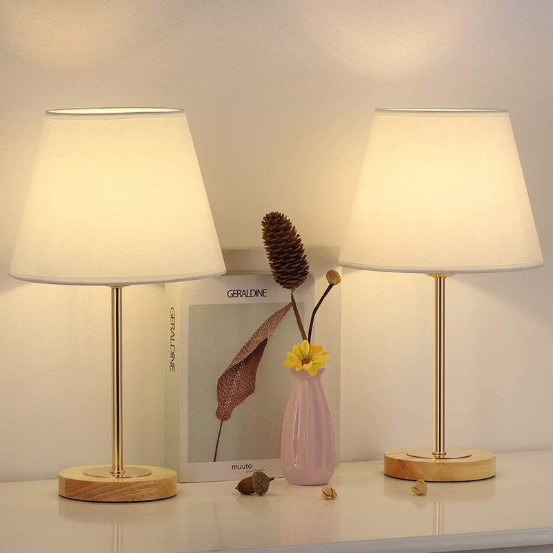 Milbrandt Wood Table Lamp, White
