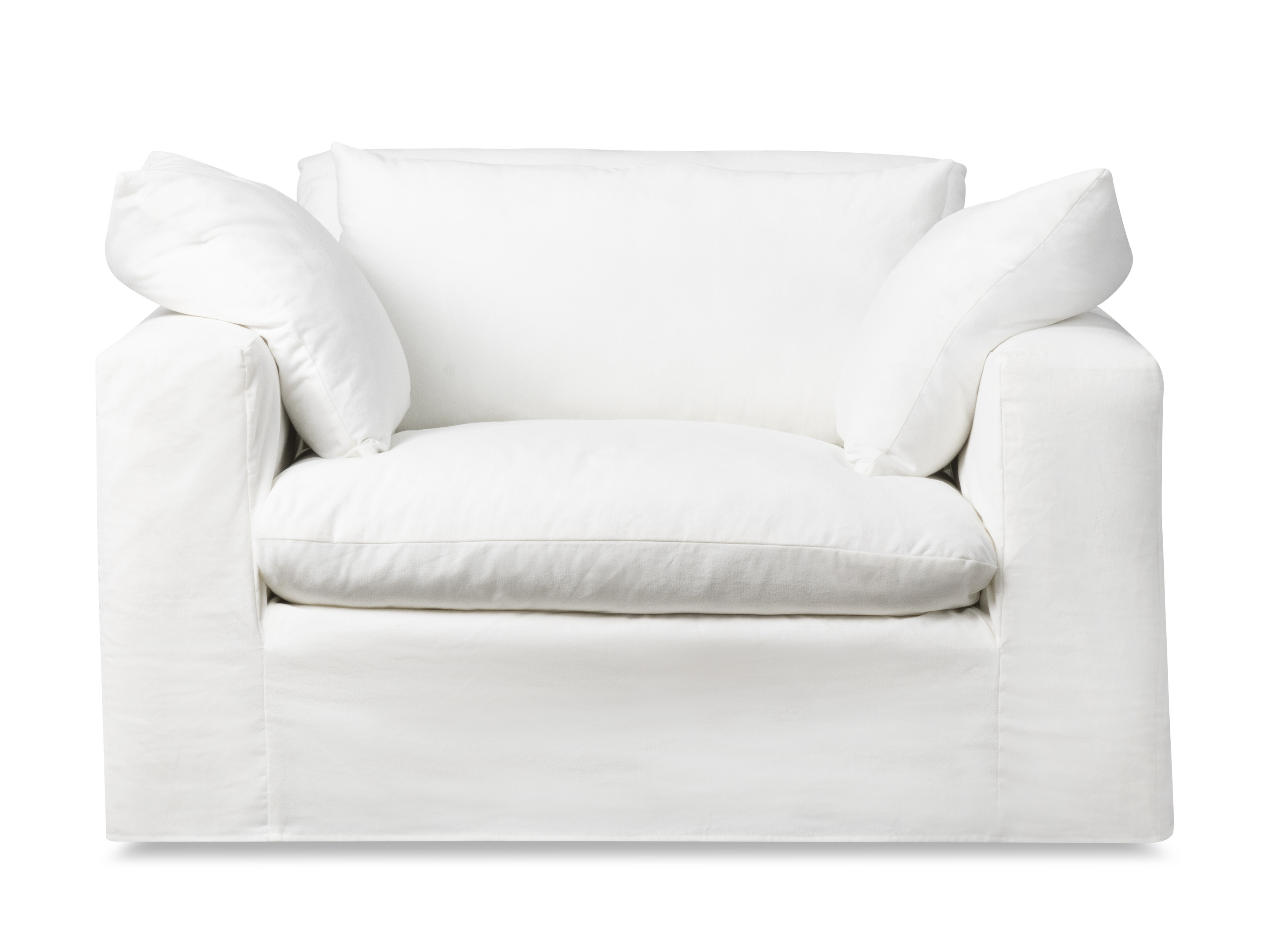 Remy Slipcovered Chair and A Half Joss Main Body Fabric Bayou Sand Washable Canvas