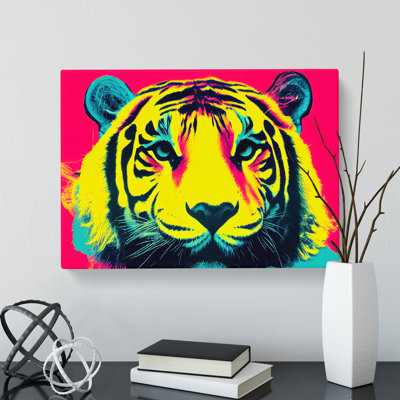 Colourful Tiger Art Vol.5 Abstract - Wrapped Canvas