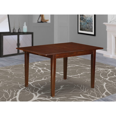 Table de salle à manger Norfolk - un plateau de table de cuisine rectangulaire avec feuille papillon, acajou