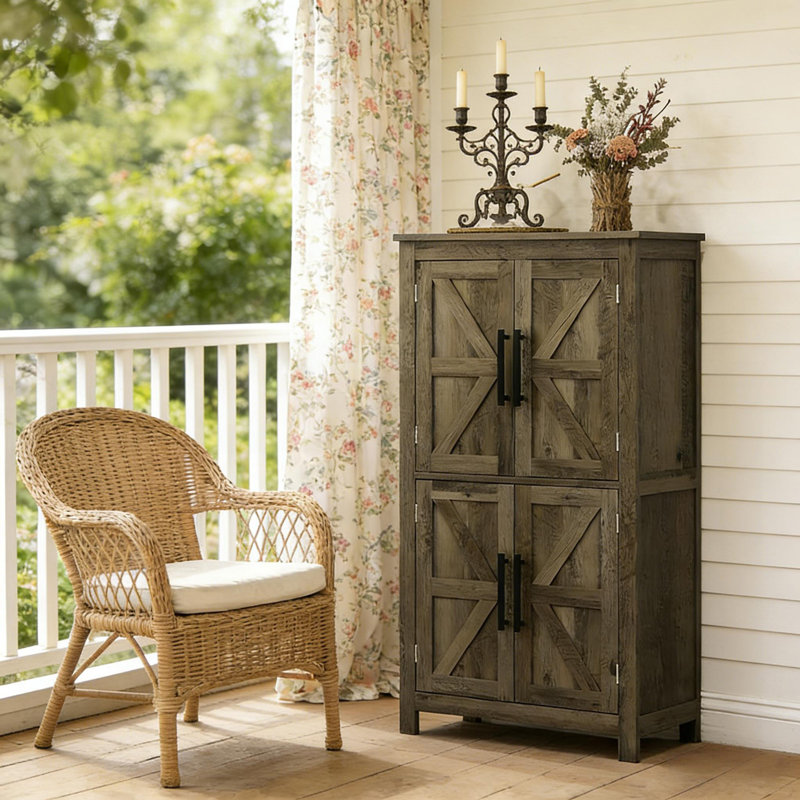 Armoire de maison, armoire de rangement de vestibule, armoire de cuisine, Brun