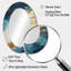 Miroir mural traditionnel blanc et bleu Goldern Abstract River I-913526211