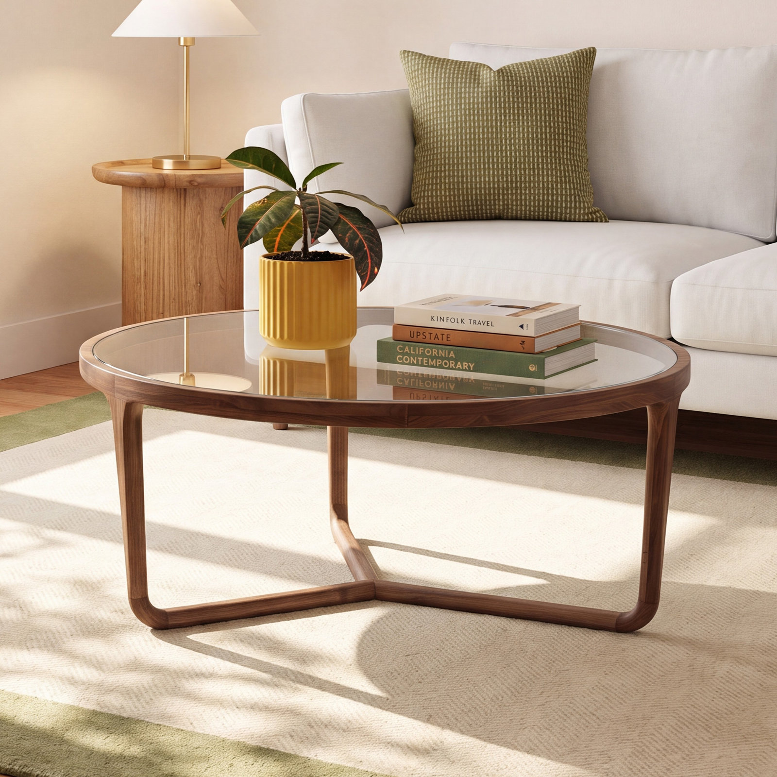 37" Glass Coffee Table
