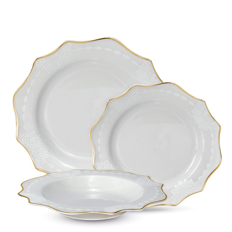 Annegrete Bone China Dinnerware Set 18 Piece - Service for 6