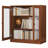 Palace Imports 100% Solid Wood 3-Shelf Bookcase, Frosted Glass Doors, Adjustable Shelves, 32" Wide, 35.75" Tall-104319075