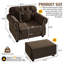 Canapé Chesterfield Mid-Century moderne en velours avec capitonnage et garniture cloutée-1720233392