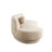 Zelda LF Curved Chaise In Light Camel Performance Velvet W/ (1) Accent Pillow Ball