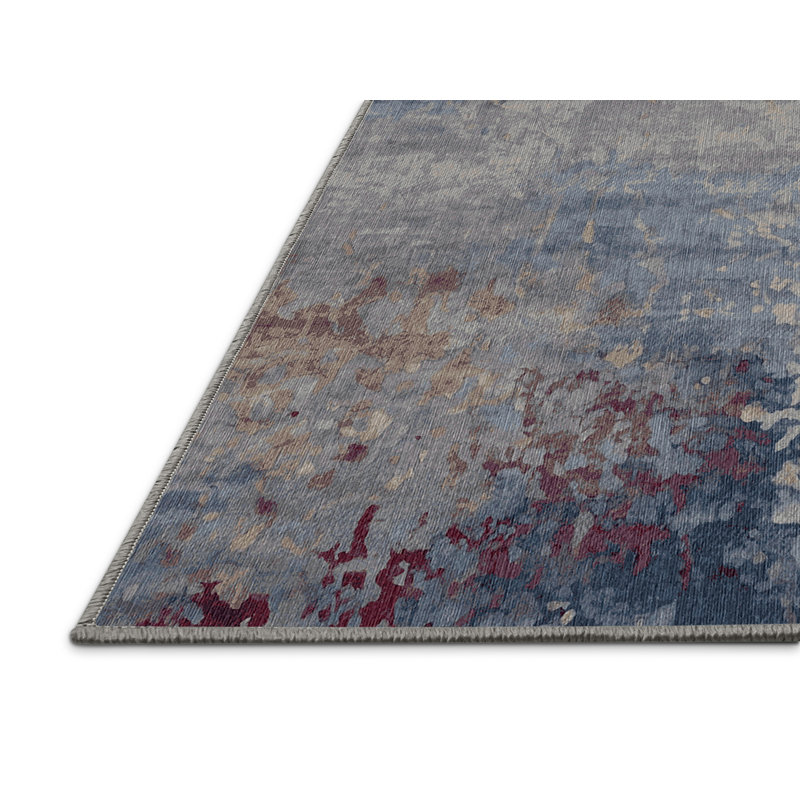 Machine Washable Gray Area Rug, Rectangle 8' x 10'