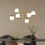 Glenarm 6-Light Dimmable Sputnik Chandelier with Frosted Glass Shade-801881271