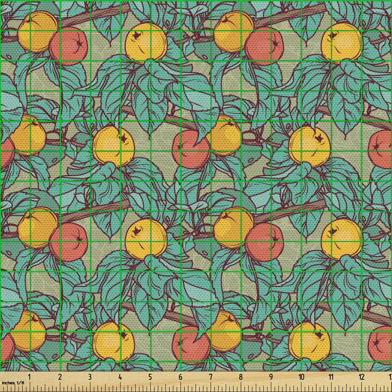 Cherylan Apple Tree Fruit Leaves Branch Spring Multi-Purpose Fabric