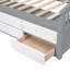 Lit plateforme simple en bois massif avec 6 tiroirs