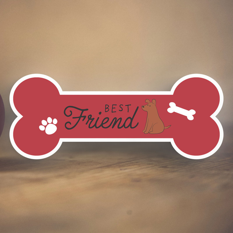 Santapaws Best Friend Wooden Bone Block