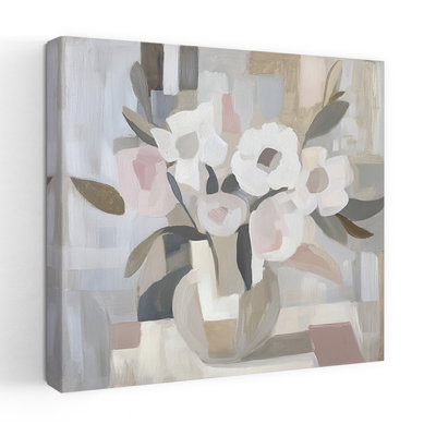 Cubes, arrangement floral abstrait, art moderne contemporain