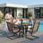  5-piece Patio Dining Set, Textilene Patio Sling Chairs And Table Set For Garden, Backyard, Poolside
