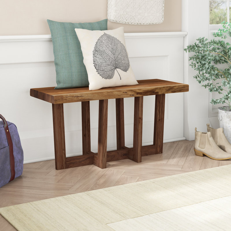 Solid Wood Bench, 45.72cm H x 91.44cm W x 35.56cm D