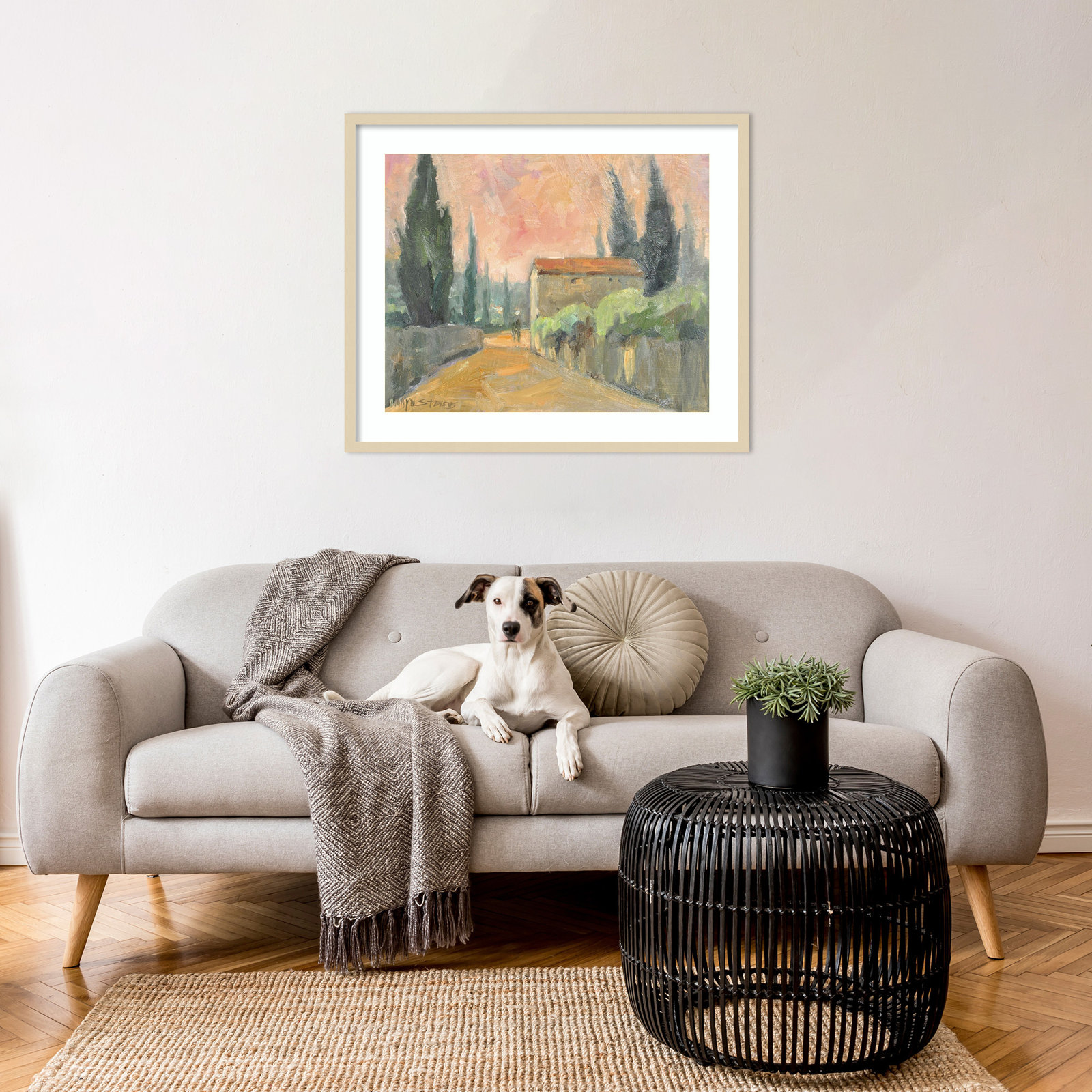 Tuscan Farmhouse Print, Brown, 28" H x 33" W