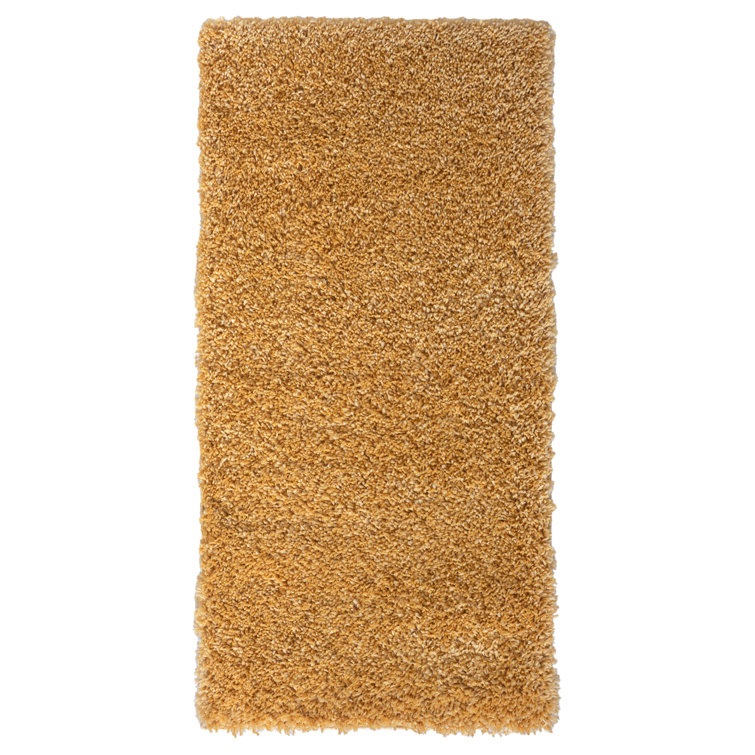 Shaggy Lush Golden Yellow Rug
