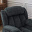Fauteuil inclinable manuel pivotant de 37,4 po en microfibre avec chaleur et massage-88087075