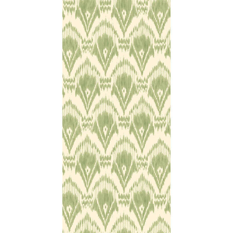 Originals Zaraband Ikat Non-Woven Wallpaper Roll, Green