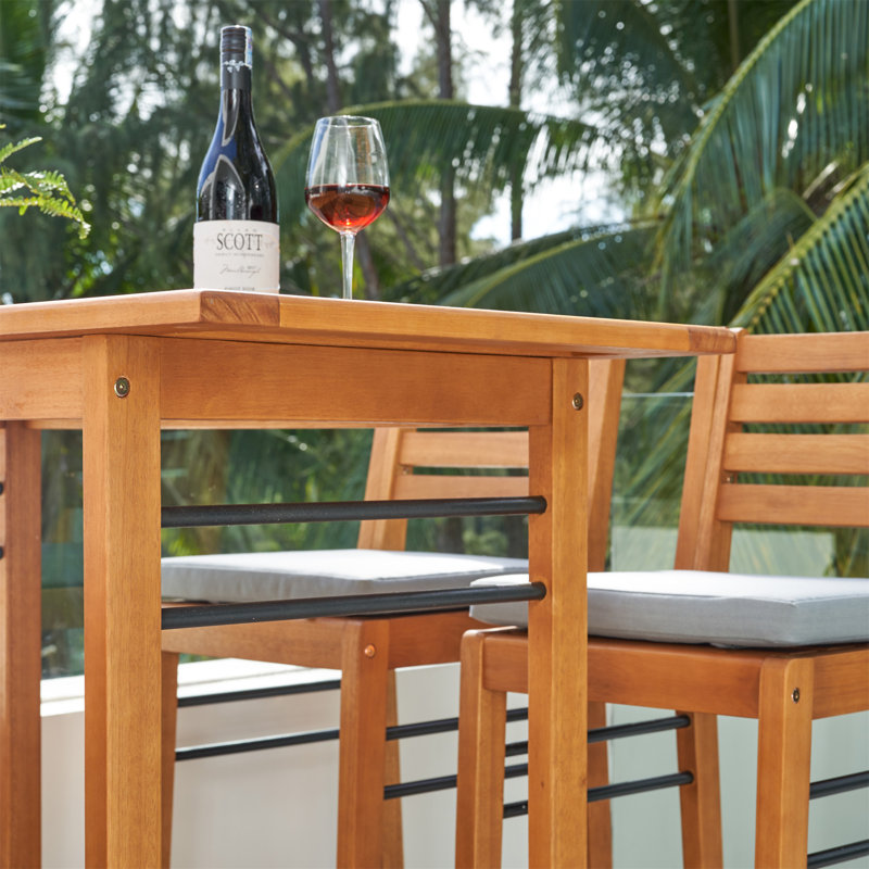Gloucester Contemporary Patio Wood Bar Table （Only Include Table)