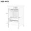 Meuble-lavabo de 20 po - Armoire blanche avec lavabo, support de rangement et surface de lavabo à surface spacieuse