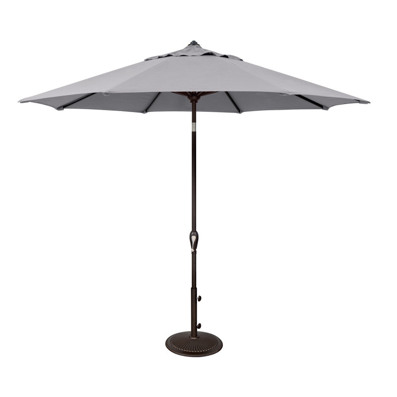 Parasol de patio inclinable 9 'Aruba, Noir, Lin