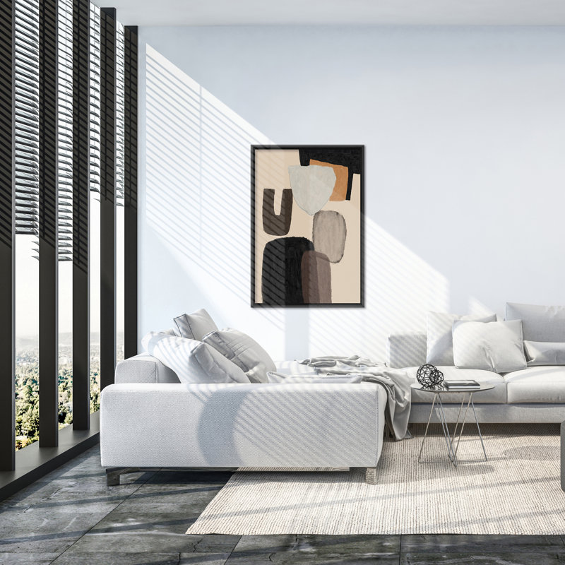 Ethereal Opulence: Luxurious Abstract Symphony In Brown, Black, And Beige, 24" H x 16" W