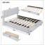 Lit plateforme capitonné avec 2 tiroirs et 1 lit gigogne simple, alliant style moderne et solutions de rangement polyvalentes pour une chambre sans encombrement-1760808831-1761561692