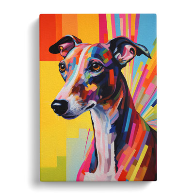 Greyhound Hard Edge Painting - Print