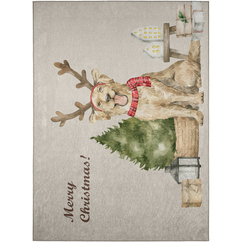 Grifaldo Washable Indoor / Outdoor Rug, Rectangle 5' x 7'6"