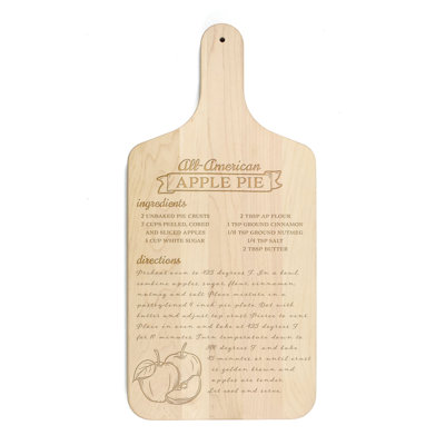 Family Apple Pie Recipe Cutting Board
