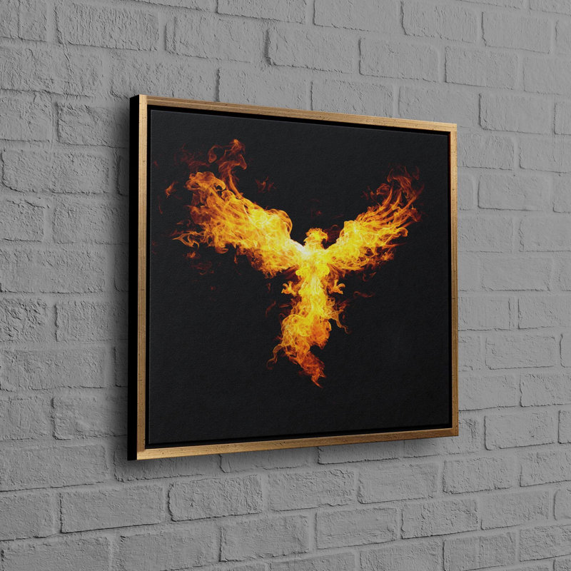 Toile d'art Phoenix Fire Bird avec éléments 3D parfaits pour ajouter une touche unique à votre décoration murale Loft