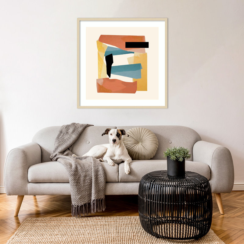 «Bright Terracotta II» par Danny Singh, impression sur bois encadrée, H 33 po x l 33 po