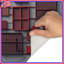Tapis de bain Red Grid Squares-130098780