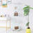 White Glass Display Cabinet With Door - 4 Shelves For Displaying Medals & Artwork 64.7"x16.7"x14.3 Shelf Cabinet, Store Your Items