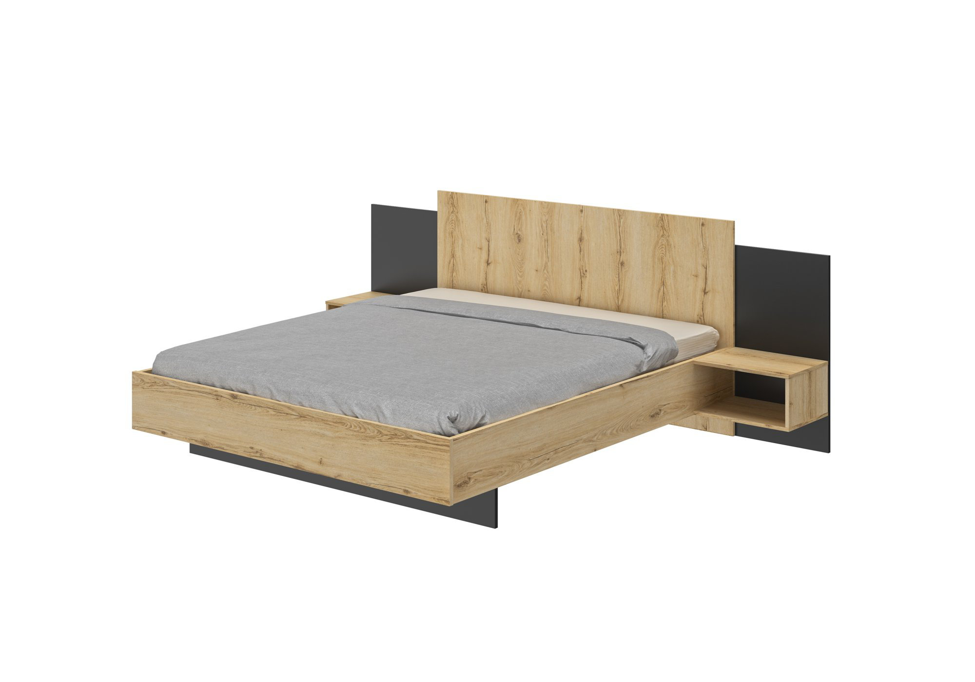 Natur Pur Bed With Shelf Units Wayfair