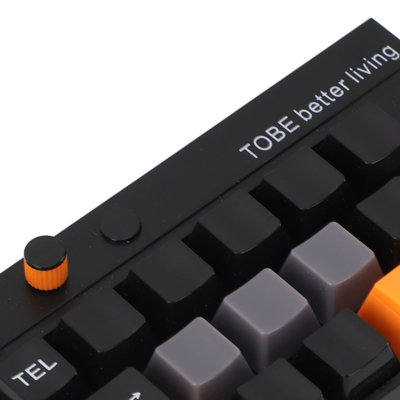 Ornements de clavier mécanique avec affichage lumineux et nombre d'autocollants pour bureau à domicile noir et orange