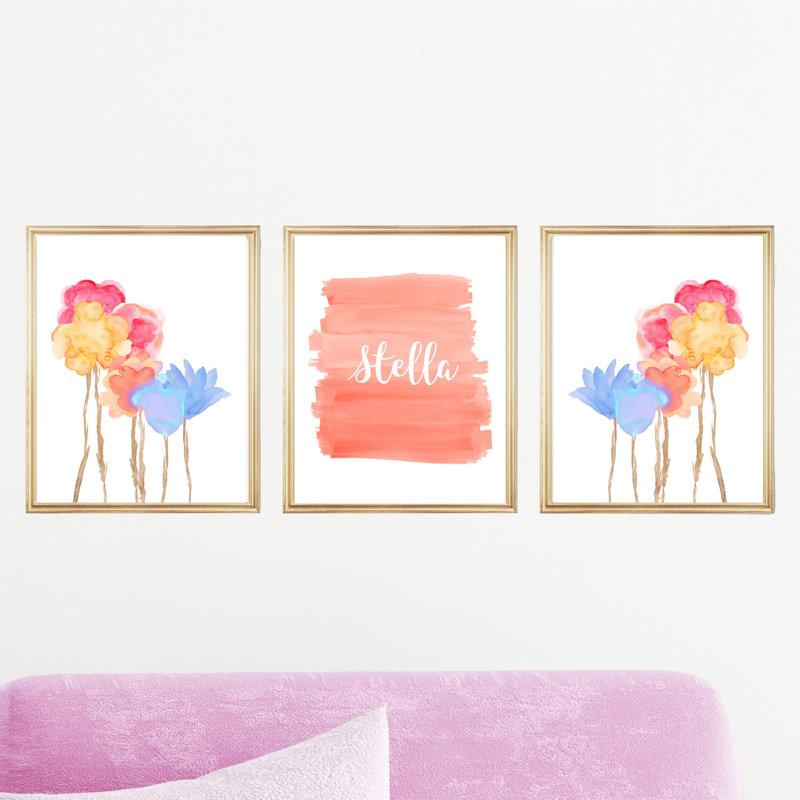 Œuvre d'art pastel vif, impressions sur papier, H 14 po x l 11 po x P 0,063 po, Oui, Corail