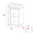 Dukat Bar Cart,Two Shelves, Six Built-In Wine Rack, Four Casters-1035797991
