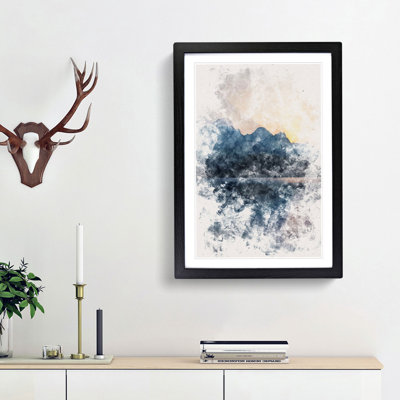Sunrise over the Mountains Abstract - Picture Frame Graphic Art Print
