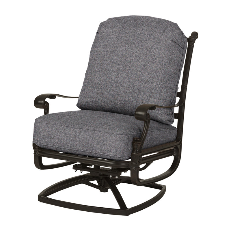 Florence Outdoor Rocker Chair, Cast Slate Sunbrella® Plainweave, Desert Bronze