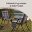 Folding Recliner Chair, Adjustable 95°-150° High Back, Padded Camping Chair With Cup Holder-138563898-143065303