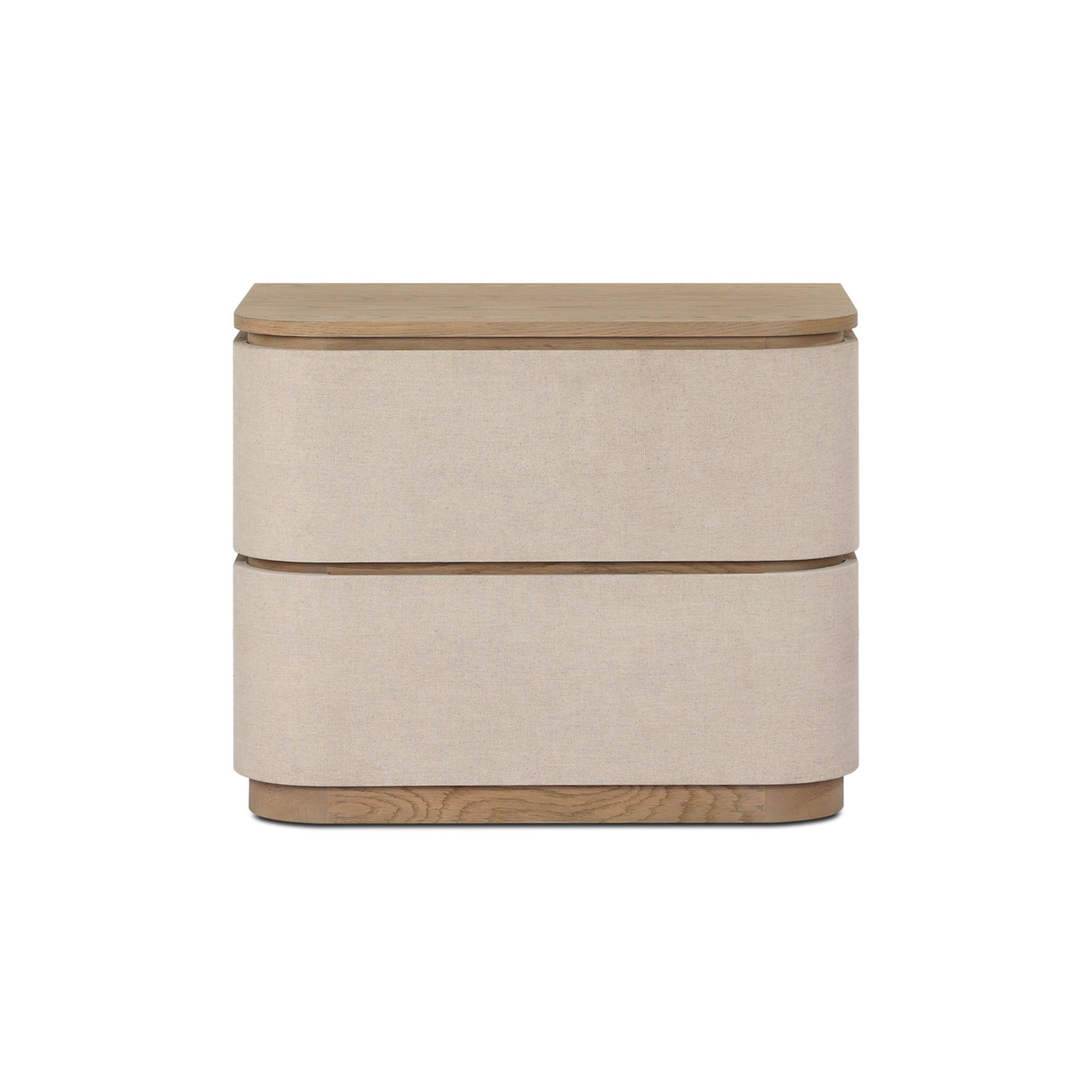 2-Drawer Painted Oak Nightstand