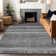 Machine Washable Indoor/Outdoor Xhevrie Gray Rug