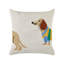 Mccray Animal Print Beige Square Throw Cushion