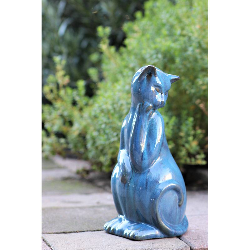 PLANTatorEM, fille de chat (aqua tombant) - céramique fabriquée à la main, Turquoise en chute